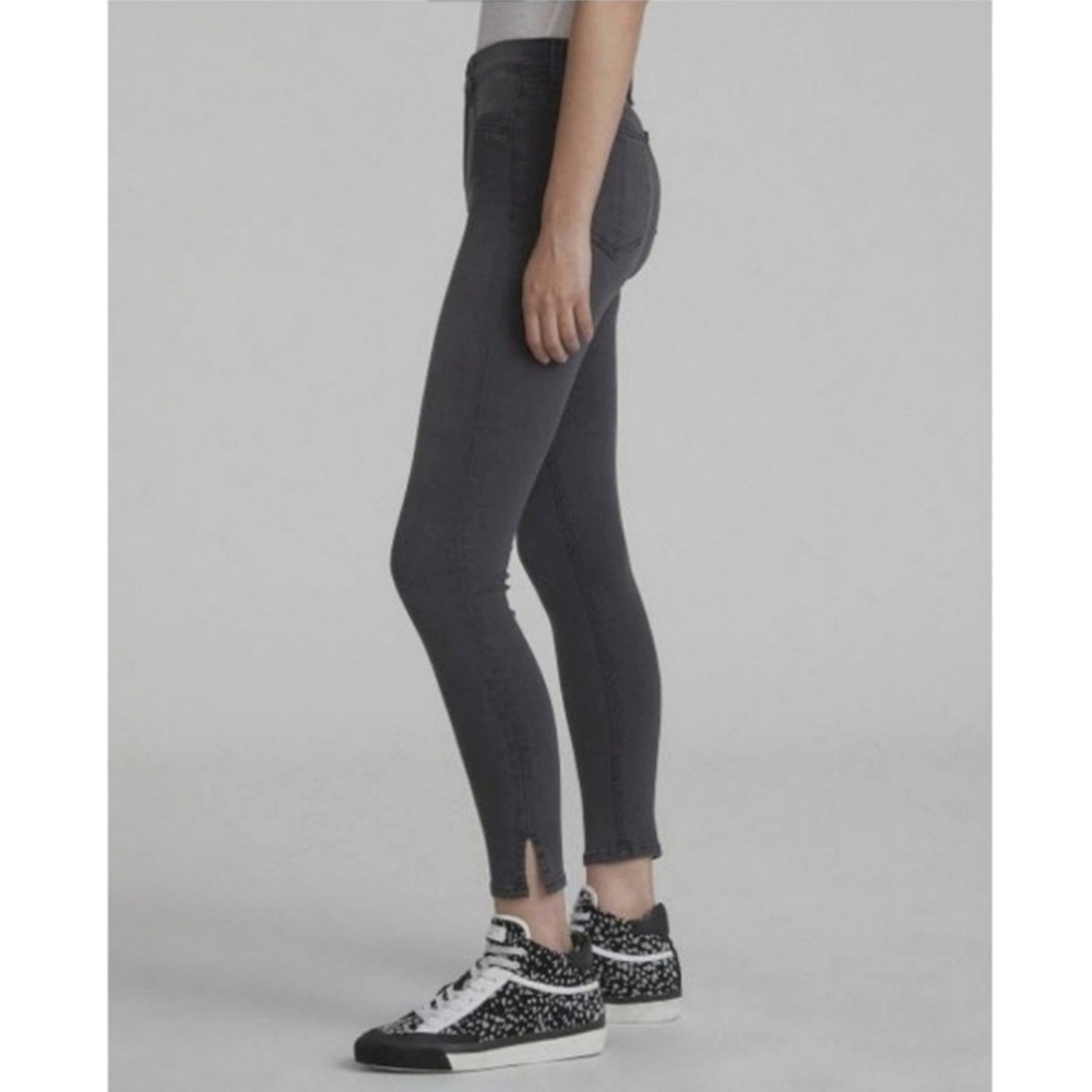 Rag & Bone High Rise Snkle Skinny In Grey Size 24